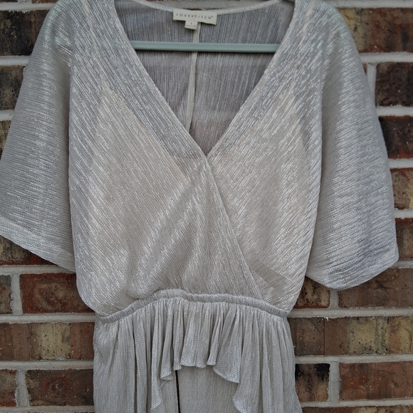 ๐ NEW Lovestich Toast Of The Town Metallic Mini Dress. Sz.S - Picture 3 of 12